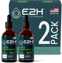 E2H Chlorofyl Liquid Drops - Energy Booster, Digestion, Imunitary System Support and Internal Deodorant - Vegan - Gluten Free - Non- GMO - (2 láhve)