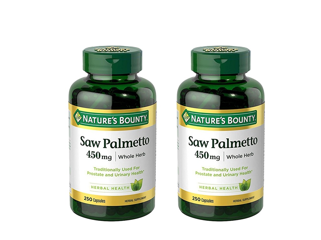 Příroda 's Bounty Saw Palmetto 450 mg Kapsle 250 ea (Balení po 2)