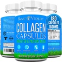 Root Vitality Kolagen Peptidy Kapsle - Grass- Fed, Pasture- Zvýšený hydrolyzovaný protein dodatek pro pleť, vlasy, a nehty - Non- GMO, Nulový cukr Denní pilulky pro muže a ženy (180 Kapsle)