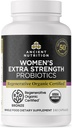 Ancient Nutrition Regenerative Organic Certified Probiotics for Women, Probiotics Women 's Extra Strength, Health Digestion and Immunent System Function Support, 25 Milionů CFU * Per Serving, 60 Count