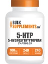BulkSupplements.com 5-HTP Kapsle - 5-Hydroxytryptofan, Amino Acid Dodatek - Lepek zdarma, 1 kapsle per Serving, 240 Počet (balení po 1)