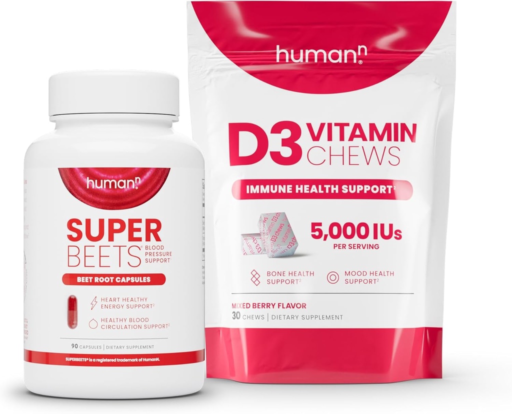 Humann SuperBeets Kořenové kapsle a D3 Žvýkačky