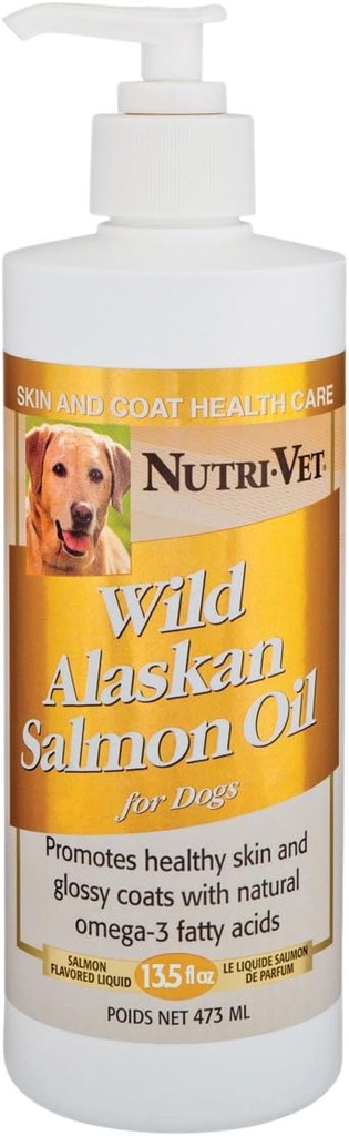 Nutri- Vet Wild Aljašský losos olej pro psy, 13.5-Ounce