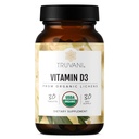 Truvani Organic Vitamin D3 - Plant- based, USDA Organic, Gluten- Free, Non-GMO, Vegan D3 dodatek - Podporuje kosti, imunitní a mozkové zdraví - 30 Tablety