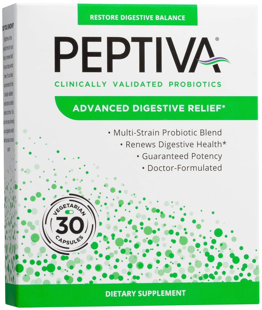 Peptiva Advanced 50 miliard CFU Probiotic - Digestive Relief - Klinicky validované, Premium Probiotic, 30ct
