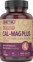 DEVA Vegan Cal MAG Plus doplněk s vápníkem, hořčík, zinek, boron, vitamin C, D & K, 90 Tablety, 12- Pack