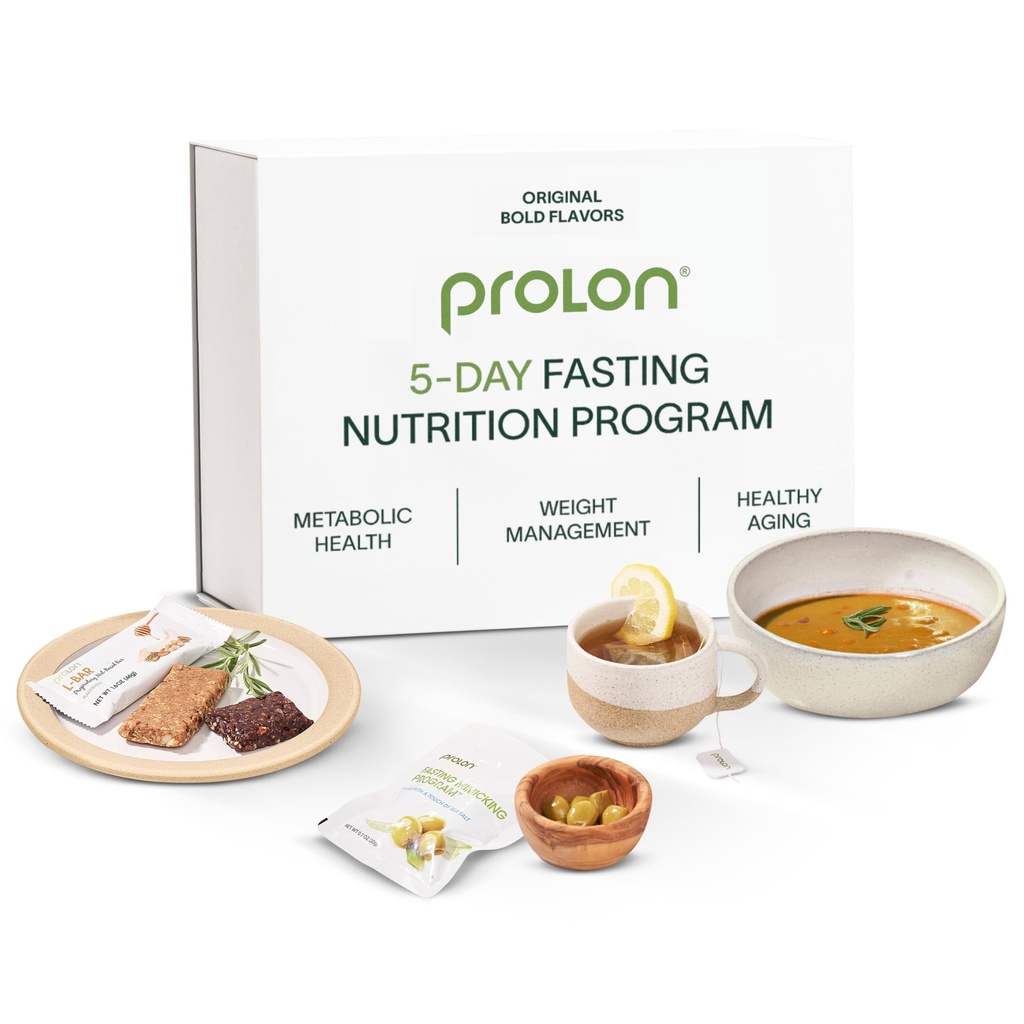 Prolon 5- den půst Kit 124; Rychlé s jídlem 124; Podporuje buněčné omlazení & zdravé stárnutí 124; Low- Calorie, Plant- based Meals & Snacks 124; Vyvinuto tak, aby nezlomilo vaše rychlé (Bold Flavors)