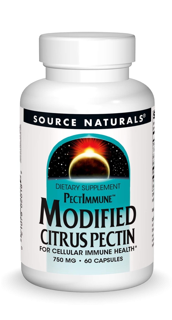Zdroj Naturals PectImunní, Modifikované Citrus Pectin, Pro buněčné imunitní zdraví *, 750mg - 60 Kapsle