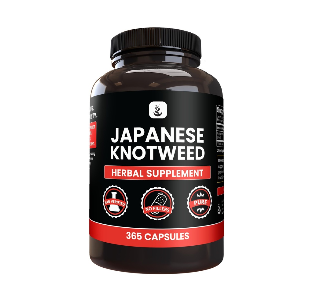 PURE ORIGINAL INGREDIENTS Japanese Knotweed, (365 Kapsle) No Magnesium or Rice Fillers, Vždy čisté, Laboratorní ověřené