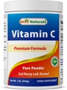Nejlepší Naturals 100% čistý vitamin C prášek 1 LB (454 Grams) prášek (také nazývá askorbická kyselina)