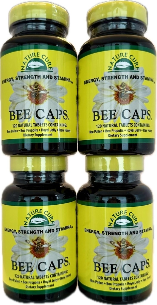 Originální Bee Caps in Brown Bottles - 4 balení - 120 Počet každé láhve