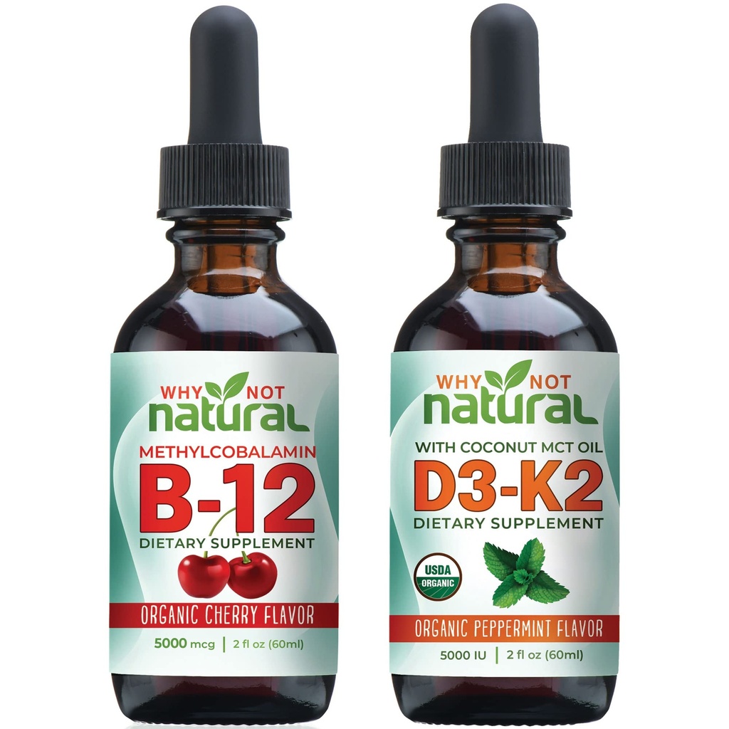 Proč ne přírodní organické vitamín B12 a vitamín D3 K2 kapalné kapky