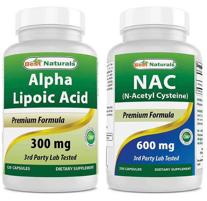 Nejlepší Naturals Alpha Lipoic Acid 300 mg & NAC 600 mg