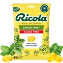 Ricola Sugar Free Lemon Mint Throat Drops, 45 Počet, Orální anestetika