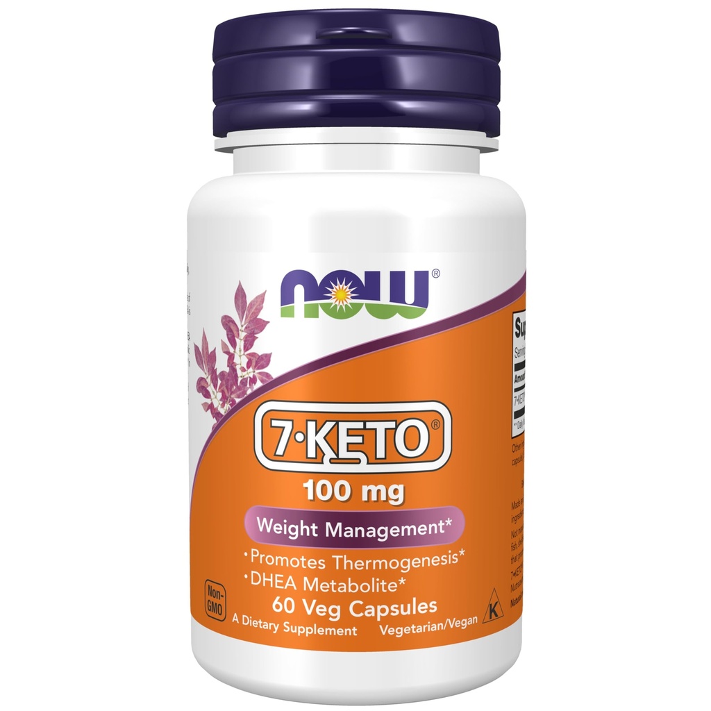 Nyní Potraviny doplňky, 7- Keto (DHEA acetate- 7- on) 100 mg, hubnutí Management *, 60 Veg Kapsle
