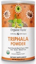 Organic Veda Triphala Powder with Amla, Haritaki, Bibhitaki Fruits - 100% přírodní Ayurvedic Triphala Powder - Zlepšuje imunitní podporu, Digestion, Colon Cleanse, Skin Health - Vegan, Non- GMO - 16oz