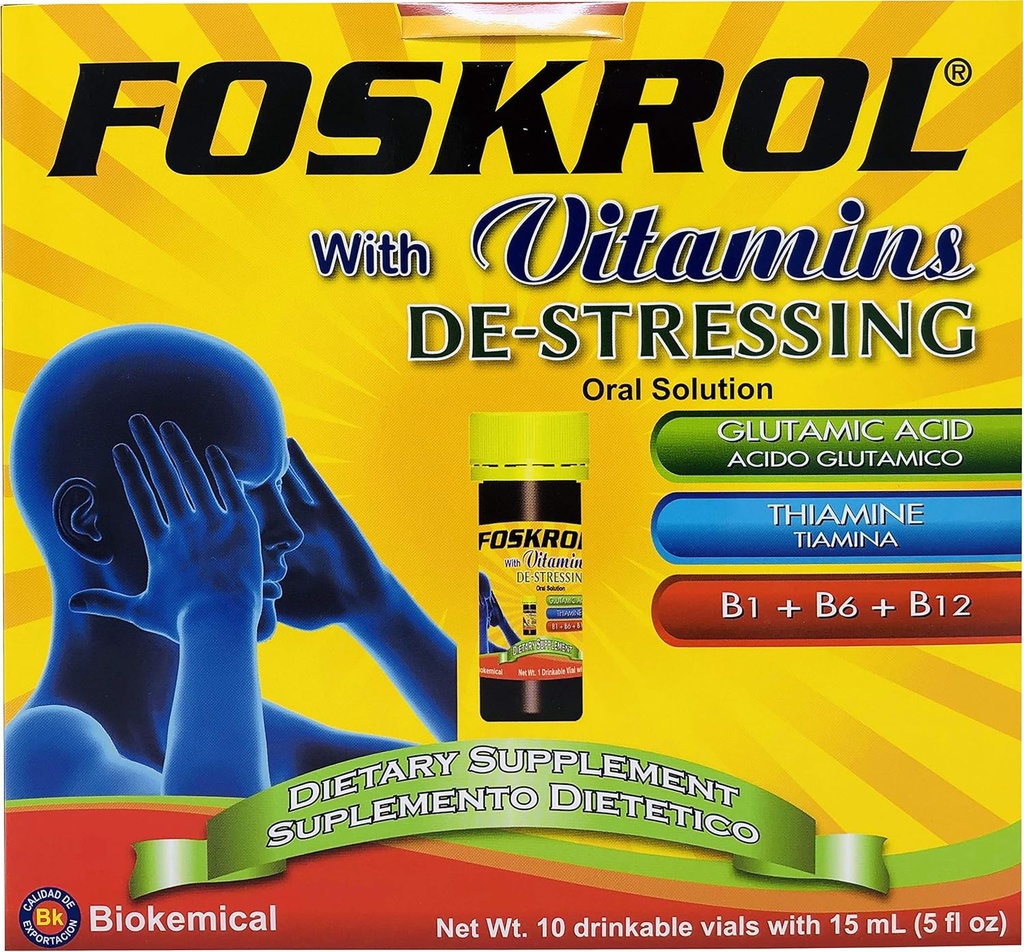 s Vitamíny DeStressing - 10 Hrabě Vitamíny - B Vitamíny a kyselina glutamová - Biokemické (10 lahviček - Destressing)