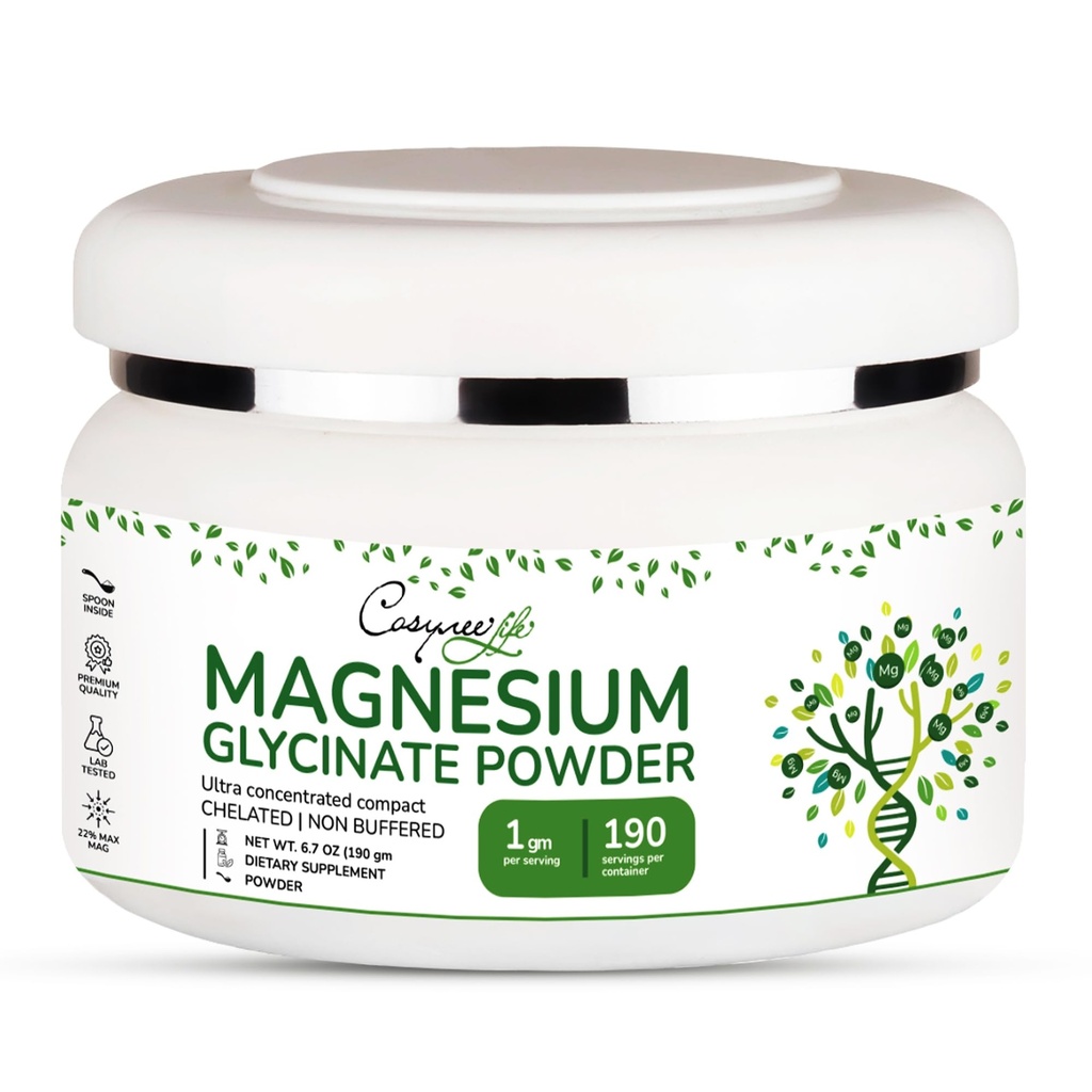 Glycinát hořečnatý 220mg High Absorption Magnesium Prášek pro spánek, klid, práškové Chelated Magnesium bisglycinát Glicinato de Magnesio 190 Podání