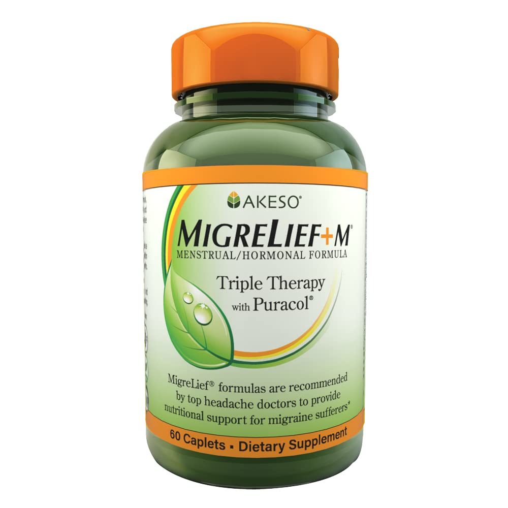 MigreLief + M - Pokročilý doplněk nutriční podpory pro ženské neurologické zdraví a pohodlí hlavy - 60 kapslí (1měsíční dodávka)