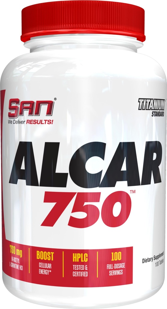 Alcar 750 - Čistá acetyl L- karnitin pro energii, focus, a tuk Metabolismus 100 Služeb