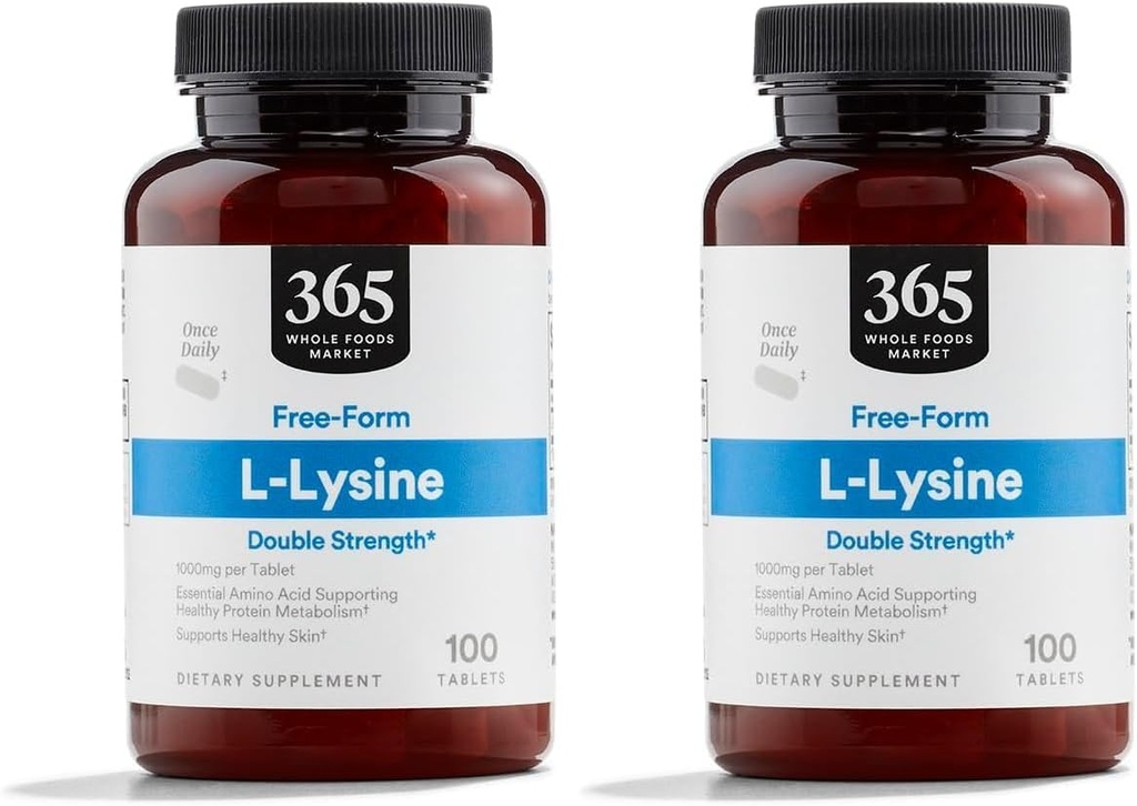 All Foods Market, L- lysin Double Strength, 100 ct (Balení po 2 ks)