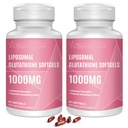 Lipozomální Glutathione Softgels 1500MG, snížený Glutathione dodatek s vitaminem C, lepší absorpce, Non- GMO Výkonný antioxidant pro zdravé stárnutí, detox, imunitní zdraví, 120 Softgels