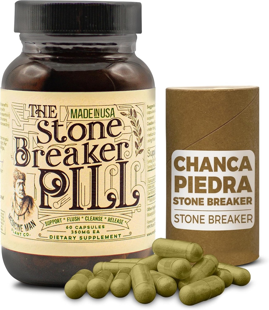 Kamenný Breaker Pill 60 Kapsle - žlučník a ledviny Doplňky s Chanca Piedra, Celer semínka, a Saw Palmetto - Bylinné a organické žlučník a ledviny kámen Breaker pro ledvinové kameny