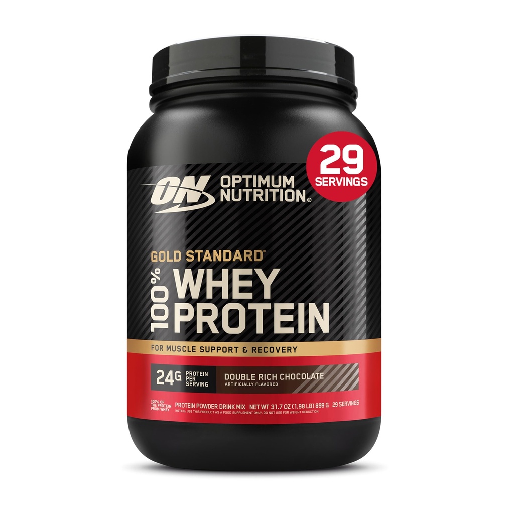 Optimum Nutrition Gold Standard 100% syrovátkový protein prášek, Double Rich Chocolate 1.98 Pound (Balení květen Vary)