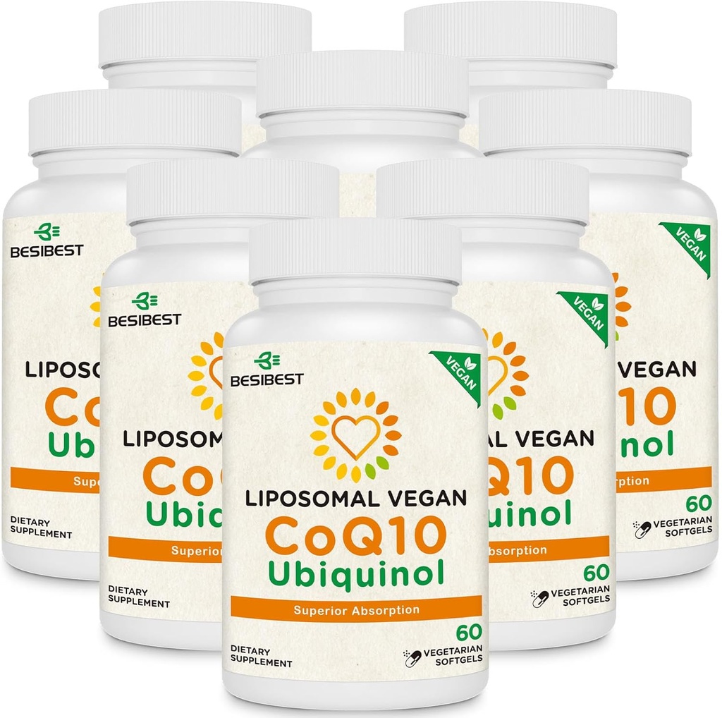 1000mg Liposomální CoQ10 Ubiquinol, 480 Vegan Softgels, High Absorption Ubiquinol CoQ10 Supplement, Active Antioxidant Form of Coenzym Q10 for Heart Function & Energy Production