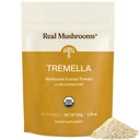 Pravé houby Tremella Houba Powder - Organic Tremella Extract from Fruiting Body - for Daily Wellness Routine - Vegan, Non- GMO, No Fillers - 150 Servings Mushroom Blend doplňky