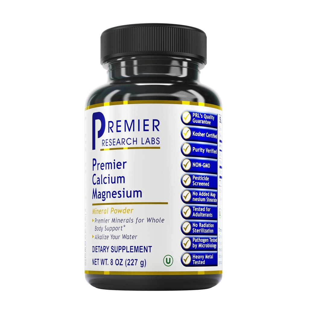 Premier Research Labs vápník Magnesium prášek - přírodní korál vápník prášek pro zdraví kostí, Mix s vodou pro alkalické PH bilance - 8 oz