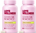 Love Wellness Good Girl Probiotika 124; Ženské Vaginální zdraví & pH Rovnováha Dodatek 124; 9-Strain Probiotika pro močový trakt, kvasnice, zápach & imunitní podpora 124; Gluten- zdarma 124; 60 CT, 60- denní dodávka