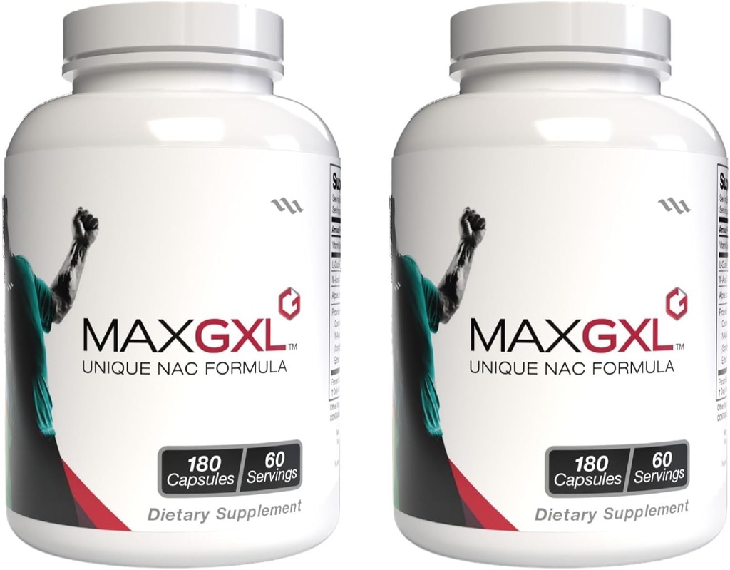Max GXL, Unikátní NAC Formule, 180 Zeleninové kapsle, 30 Servings (Balení po 2)