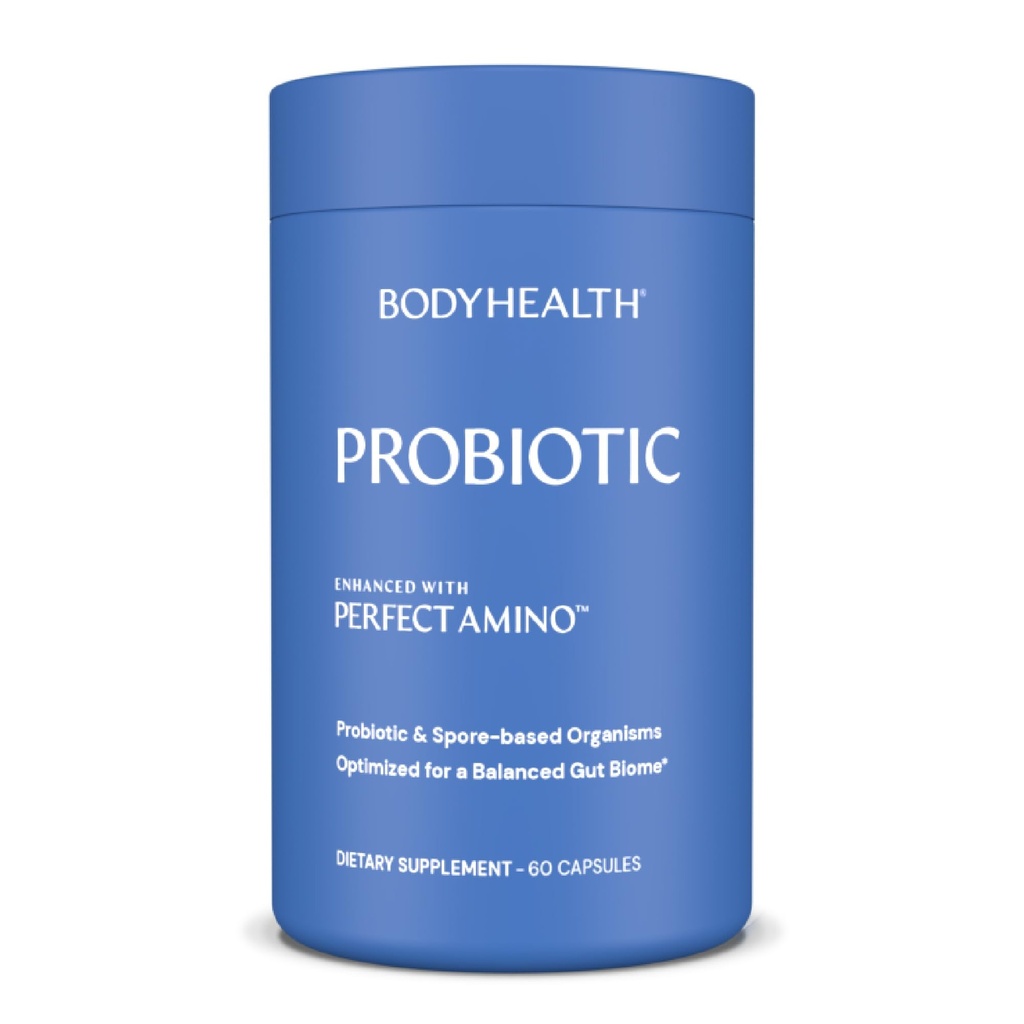 BodyHealth Probiotic Enhanced with PerfectAmino for Women and Men, Spore Based with Bifidobacterium, Lactobacillus Salivarius, Lactobacillus Acidophilus - 60 Kapsle