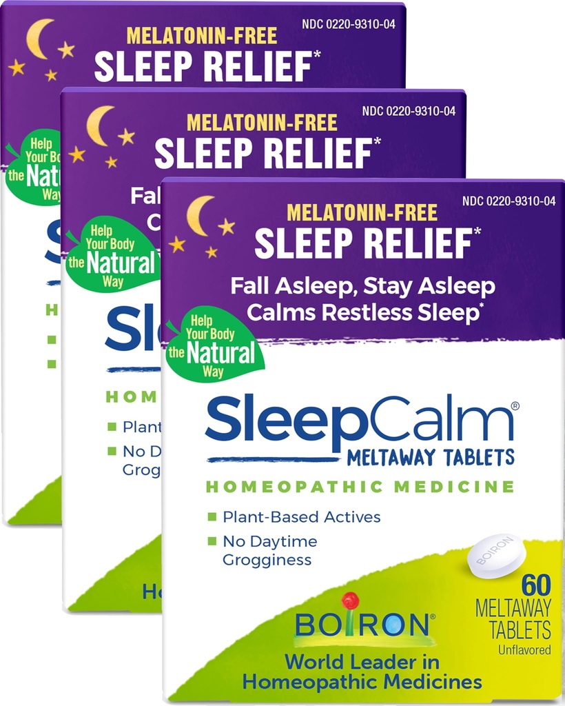 Boiron SleepCalm Sleep Aid for Deep, Relaxing, Restful Nighttime Sleep - Melatonin-Free a non Habit- Forming - Rozpustné tablety - 180 Počet