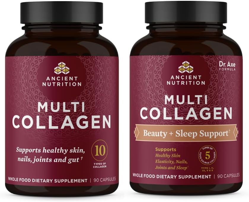 Starověká výživa Multi kolagen Kapsle, 90 Počet + Multi kolagen Kapsle, Beauty & Sleep, 90 Počet
