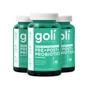 Goli Nutritional Supplement, Pre + Post + Probiotika Gummy - 180 Count - World 's First 3-in-1 Gluten- Free, Vegan, Non- GMO, a Gelatin- Free.