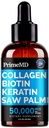 Tekuté kolagenové peptidy pro ženy - sérový komplex s biotinovým vitamínem, hydrolyzovaným keratinovým proteinem a pilovým palmettem - Komplexní vzorec pro vlasy, kůži a nehty Wellness - 2fl oz (balení po 1)