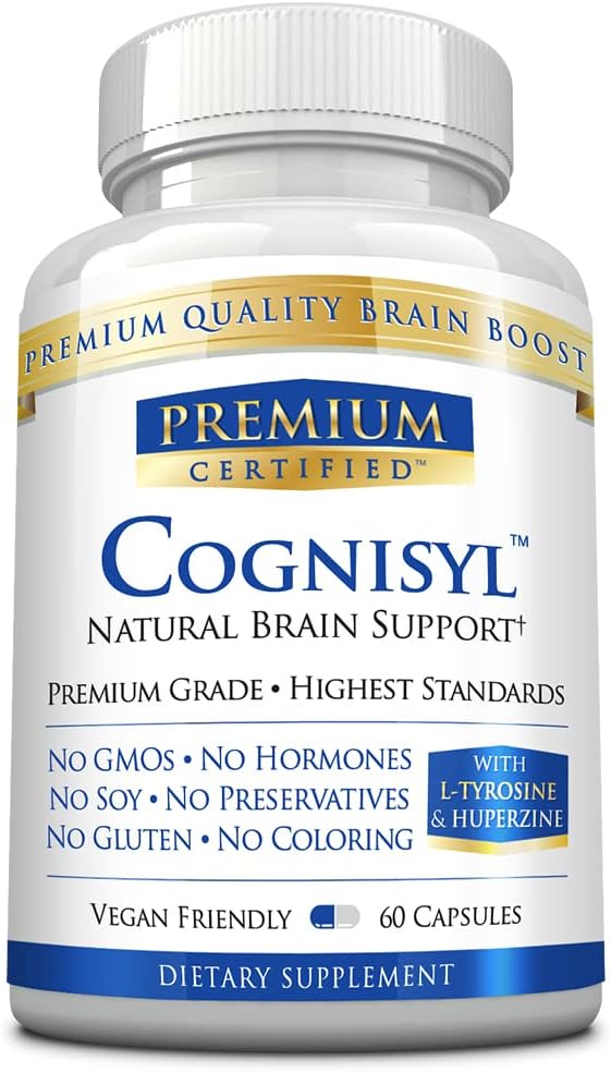 Cognisyl - Zvyšování paměti, duševního výkonu, energie a zaměření. Vitamin B Complex, třezalka tečkovaná, DMAE Bitartate, BioPerine - 60 tobolek