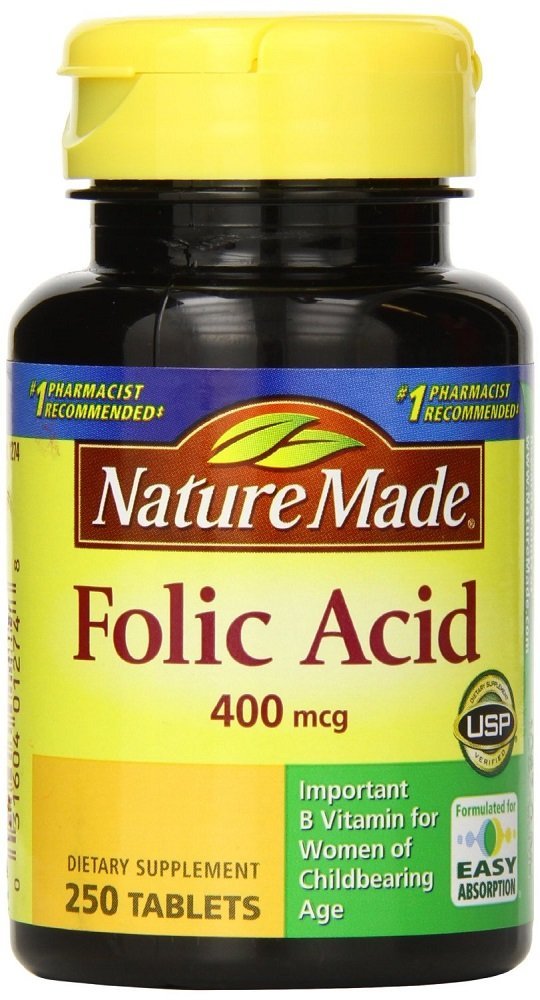 Přírodní kyselina listová 400 mcg 250 Počet (4 balení)