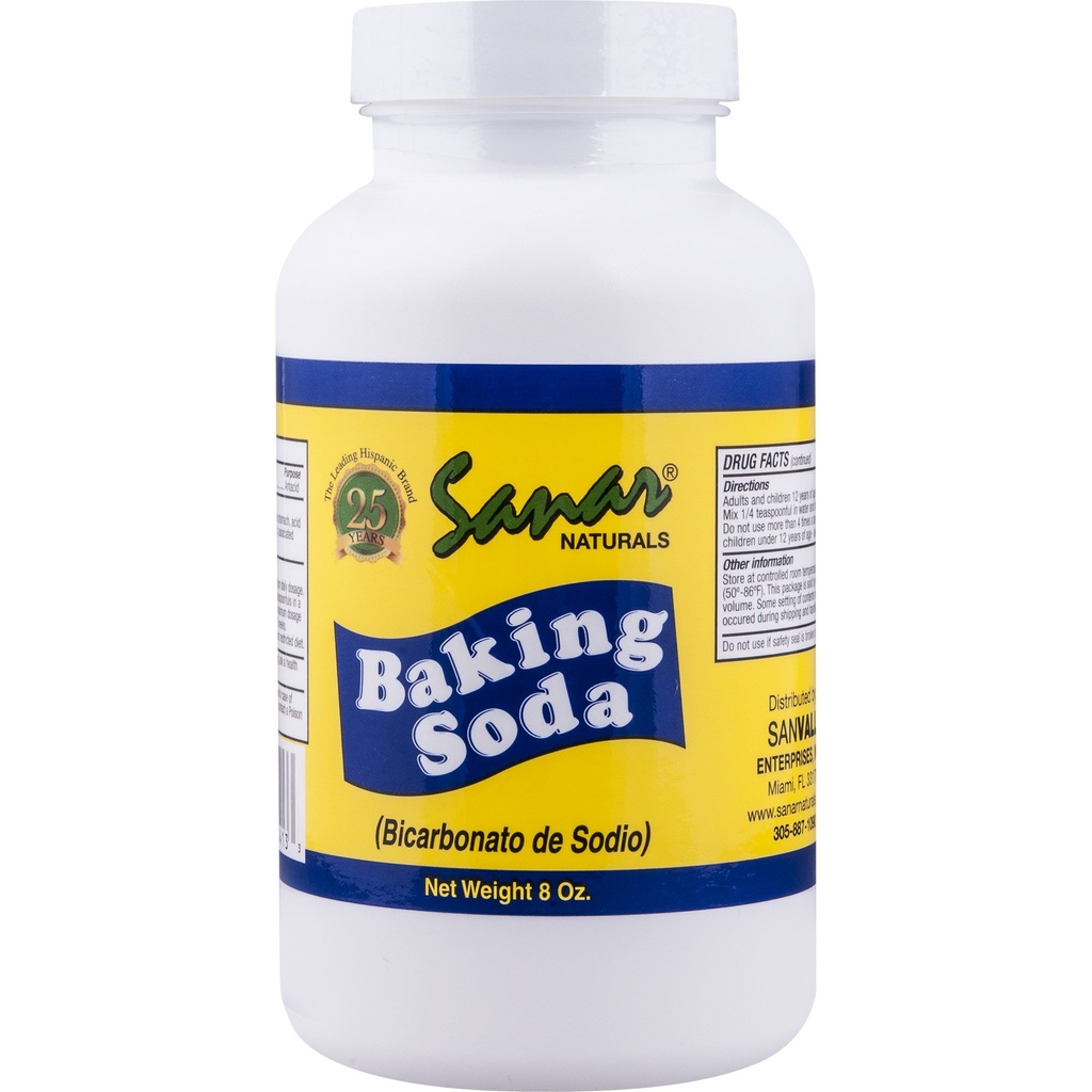 Sanar Naturals Pečení Soda, 8 oz - Pro stravovací podporu jako Antacid, Pečení, Čištění, Deodorace, & Více
