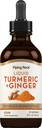 Piping Rock Kurkuma a zázvorové tekuté kapky crust 124; 2 Fl Oz crust 124; dodatek k tinktuře s černým pepř extrakt crust 124; Vegan, Non- GMO, gluten zdarma