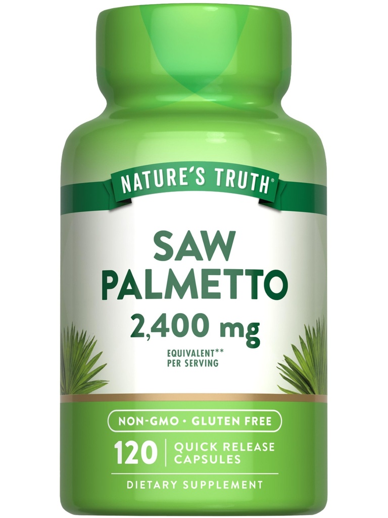 Nature 's Truth Saw Palmetto Extract 124; 120 Kapsle 124; Non-GMO & gluten zdarma dodatek