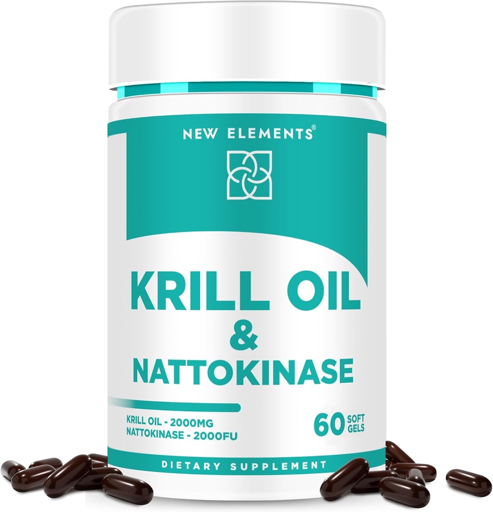 Nattokináza Dodatek 4000 FU Organic with Antarctic Krill Oil Omega 3 Softgels 2000mg PHARMAN 124; DHA PHARMAN 124; EPA PHARMAN 124; Nattokináza Derived from Japanese Natto PHARMAL 124; Kardiovaskulární a srdeční podpora zdraví
