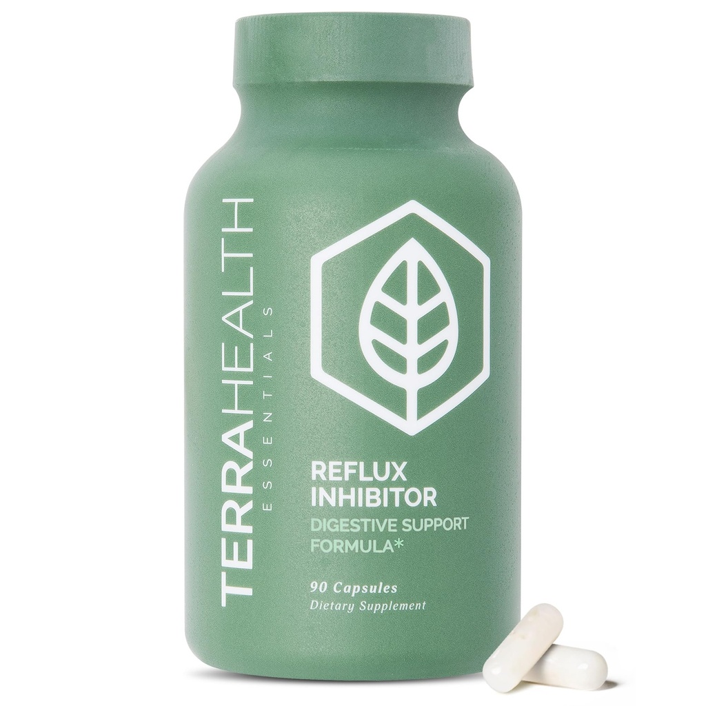 Terra Health Essentials - Reflux Inhibitor CLAS124; Relieve Ingestion and Heartburn CLAS124; 30- Day Supply (90 Kapsle)