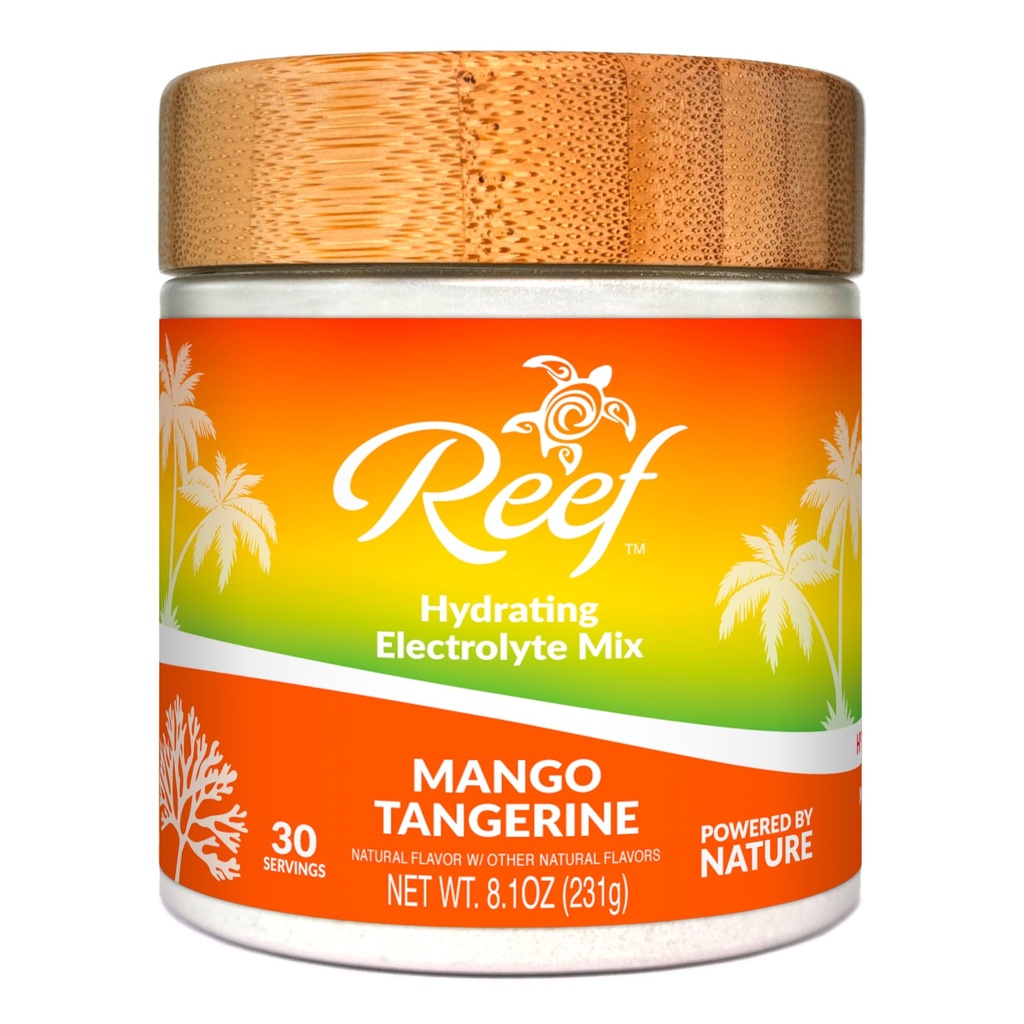 Hydratační Electrolyte Drink Mix - Mango Tangerine, 30 Servings - Hydration Powder w / Coconut Water - Non- GMO, No Add Sugar, 5 Key Electrolytes + Vitamíny, Přírodní stopové minerály