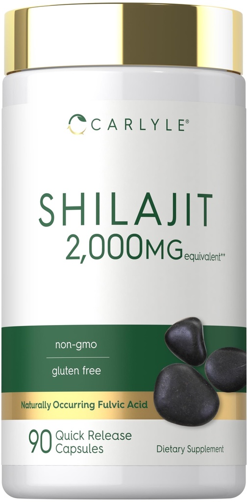 Carlyle Shilajit Kapsle 124; 2000mg Supplium 124; 90 Count Supplium 124; Non- GMO a gluten zdarma