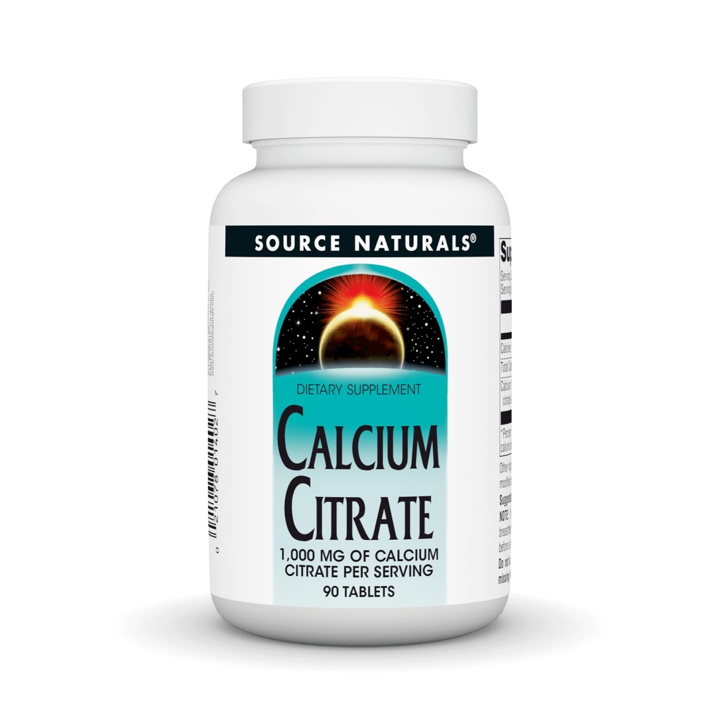 SOURCE NATURALES vápník Citrát 1000 mg vápníku na jedno podání, 90 Počet