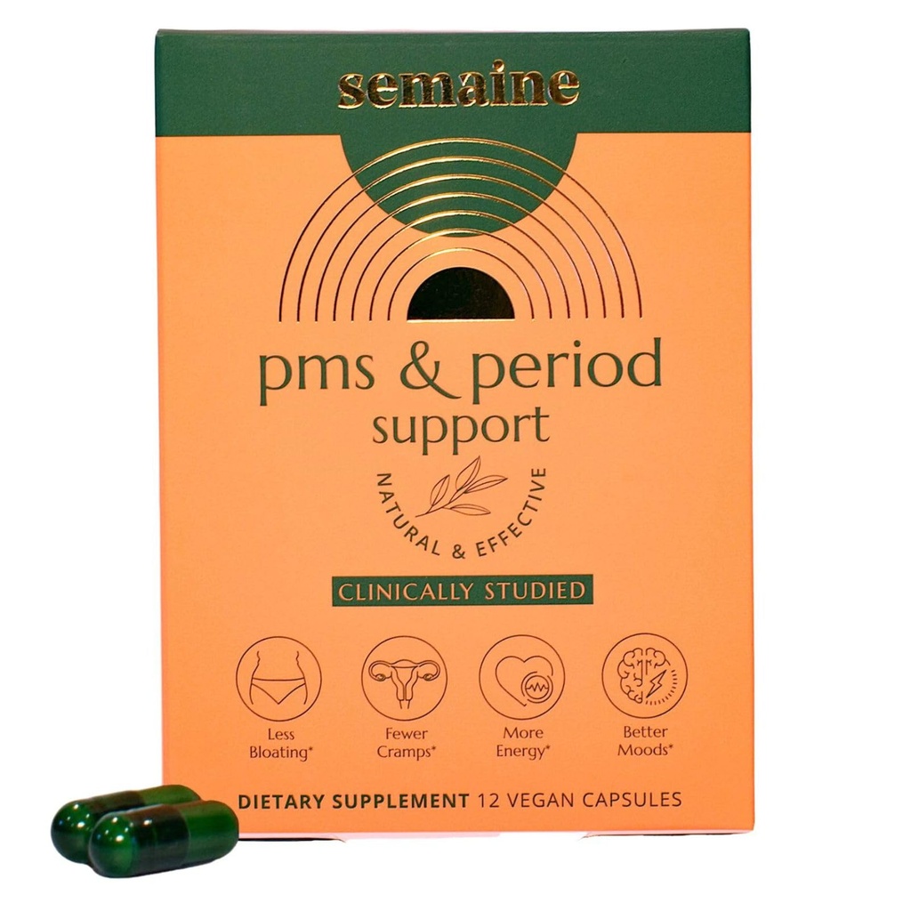 PMS & Period Relief - Menstruační křeče Relief: No More Period Cramps, Mood Swings, or Bloating. PMS dodatek pro šťastné hormony a období úlevy. (12 Počet)