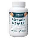 Vzor Wellness Vitamin K2 & D3 Dodatek s vápníkem - Kostní zdraví, Cirkulační Wellness & imunitní podpora - Non- GMO - 60 Kapsle
